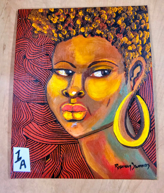 Tignon Woman 1790 Louisiana — “Under the Tignon” Mini Series
Original acrylic, painting on canvas board