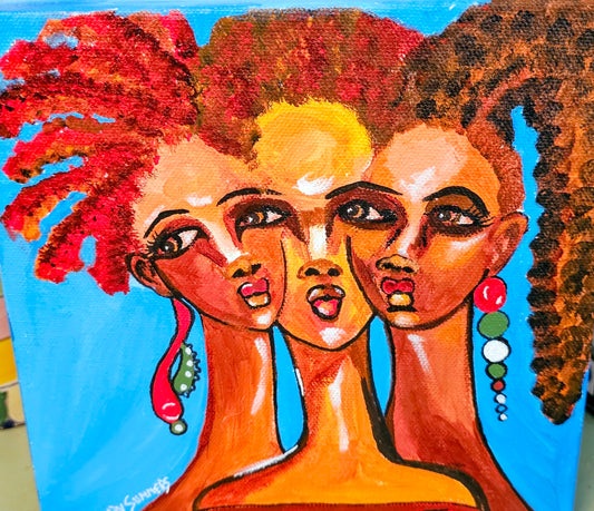 Three Shades of Grace #3 8×8 inches /canvas board/ acrylic