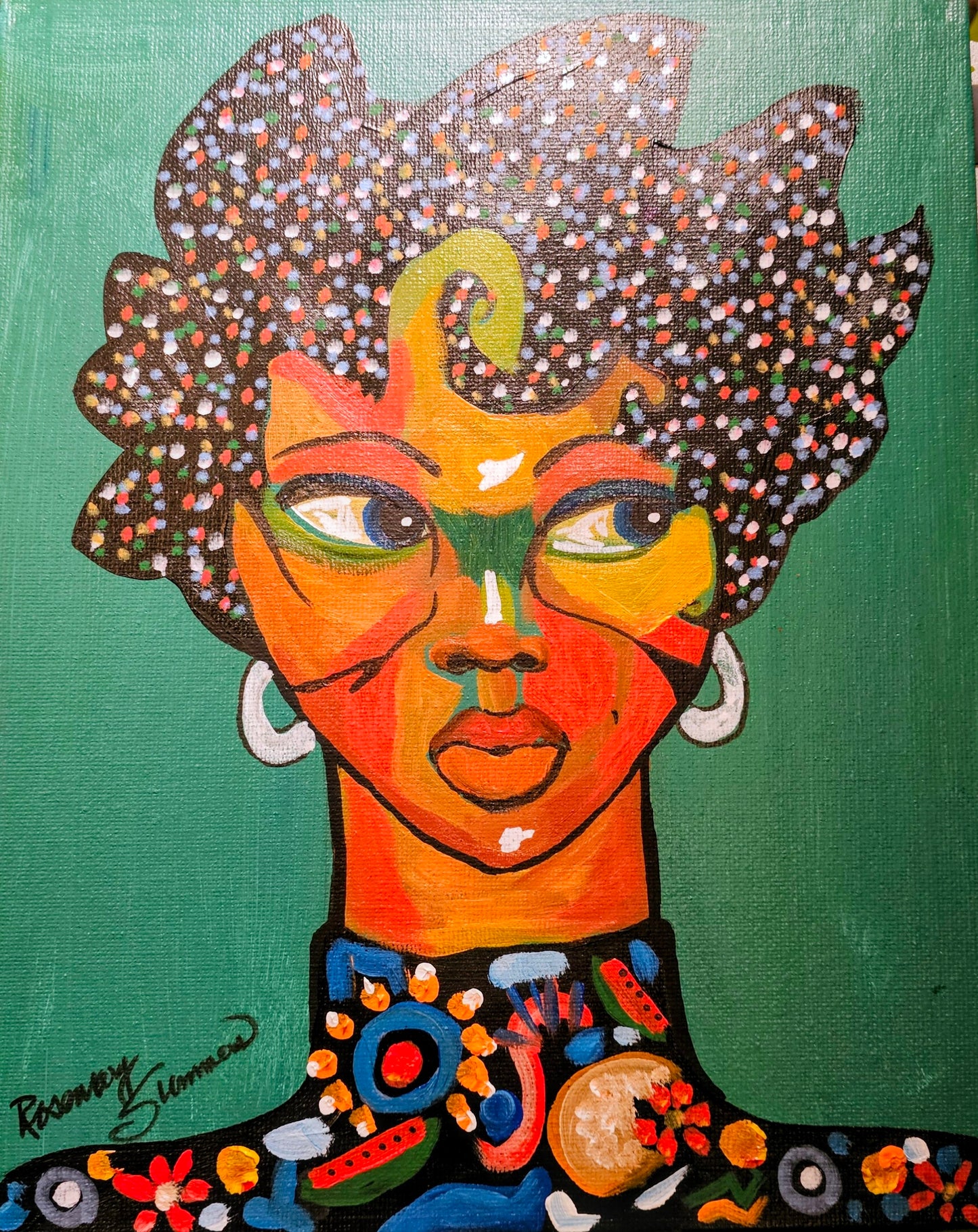 Pretty Gurls #2  8x10 inches on canvas board /acrylic