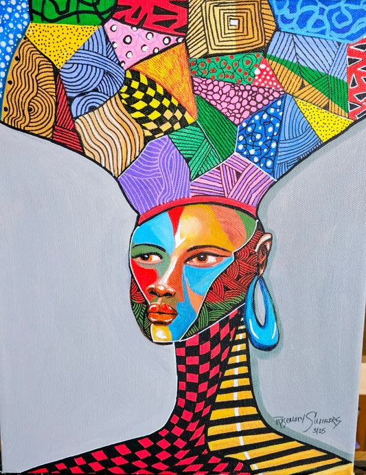 UnBreakable!  11x14 inches gallery wrapped canvas/acrylic and ink