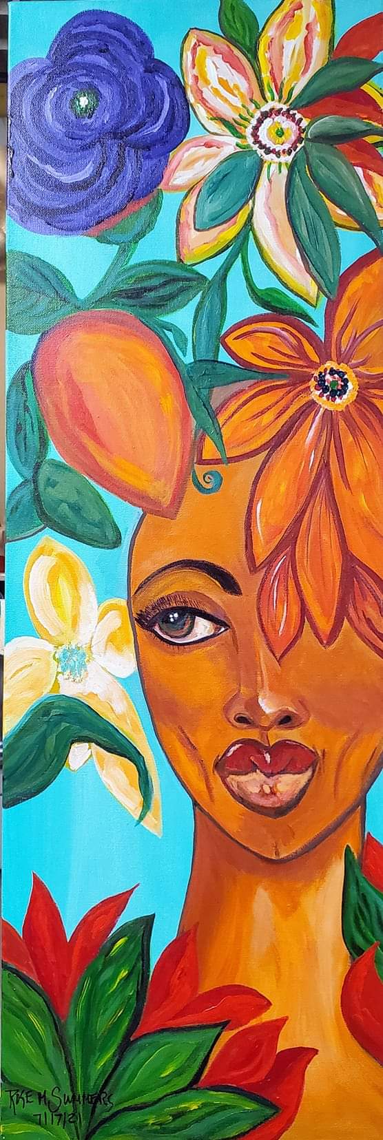 Peaches and her Botanicals - Archival Print